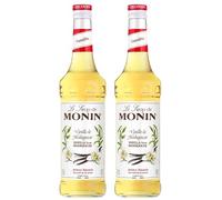 MONIN - lot de 2 bouteilles Sirop de Vanille de Madagascar - Pour Café, Cappuccino, Latte et Chocolat Chaud - Arômes Naturels - Bouteille en verre - 2 * 70 cl