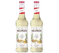 MONIN - lot de 2 bouteilles Sirop Saveur Gingembre - Pour Cocktail, Thé Glacé, Limonade - Arômes Naturels - Bouteille en Verre - 2 * 70 cl