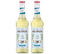 MONIN - lot de 2 bouteilles Vanille Sans Sucre - Pour Café, Chocolat Chaud, Capuccino ou Latte - Arômes Naturels - Bouteille en Verre - 2 * 70 cl