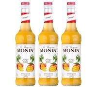 MONIN - lot de 3 bouteilles Sirop de Mangue - Pour Cocktail, Thé Glacé, Limonade - Arômes Naturels - Bouteille en Verre - 3 * 70 cl