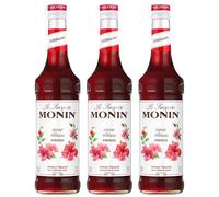 MONIN - lot de 3 bouteilles Sirop Saveur Hibiscus - Pour Cocktail, Thé Glacé, Limonade - Arômes Naturels - Bouteille en Verre - 3 * 70 cl