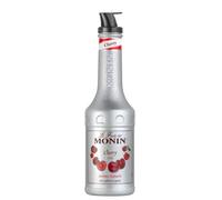 MONIN Purée de fruits de cerises 1 litre pour cocktails, smoothies et mocktails. Convient aux végétaliens, sans allergènes, saveurs et colorants 100% naturels. Purée de cerises et sirop de sucre
