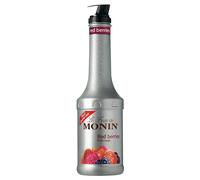 MONIN Red Berries Mélange de fruits 1 litre pour cocktails, smoothies et mocktails. Convient aux végétaliens, sans allergènes, saveurs et colorants 100% naturels. Purée de baies rouges et sirop de