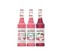 MONIN Sirop de Barbe à papa, bubble Gum et Fraise Bonbon pour Cocktail, Limonade et Eau Plate - Arômes Naturels - 70cl