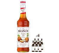 MONIN - Sirop de Citrouille épicée pour Latte Halloween, Chocolat Chaud et Milkshake - Arômes Naturels - 6x70cl