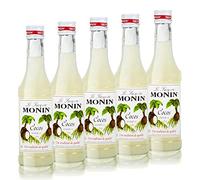 MONIN Sirop de Coco par 5 pour Café, Cappuccino et Chocolat Chaud - Arômes Naturels - 25cl