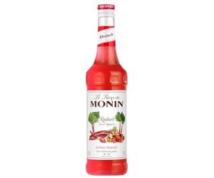 Monin Sirop de rhubarbe (1 x 0,7 l) - Sirop de rhubarbe pour cocktails, boissons rafraîchissantes et desserts - Pour boissons d'été et boissons mixtes créatives