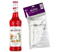 MONIN - Sirop d'Orange Pour Spritz + 1 Pompe à Sirop - Pour Cocktail Avec ou Sans Alcool - Arômes Naturels - Bouteille en Verre - 70 cl