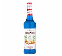 MONIN - Sirop Saveur Curaçao Bleu Sans Alcool - Pour Cocktail Avec ou Sans Alcool - Arômes Naturels - Bouteille en Verre - 70 cl