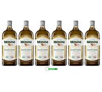 Monini GranFruttato Lot de 6 bouteilles d'huile d'olive extra vierge 100 % italienne / Olio Extravergine di Oliva 1 l + porte-clés Beni Culinari