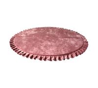 Monio for Kids - Tapis de jeu rond XXL rose sale en velours doux pour enfants et toute la famille avec housse amovible 125 x 125 cm Tapis de jeu pour bébé antidérapant lavable pour chambre d'enfant