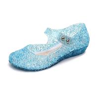 Monissy Chaussure Princesse Talon Fille Cadeau Enfant Noël Mode Cosplay Ballerines Élégant Chaussure avec Nœuds Deguisement Mariages et Fêtes Carnaval,Bleu,25