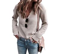 Monissy Femme Sweat Couleur Unie Col V Foncé Manche Longue Rayure Verticale Pull Cotton Elastique Slim Sexy Gilet Chic Nouvelle Automne Hiver 2019 Pas Cher