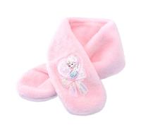 Monissy Reine des Neiges Princesse Elsa Fille Echarpe Peluche Automne Hiver Princesse Sofia Bébé Cache-col Court Doux Trois Pompons Tulle Noeud Chaud 3-8 ans