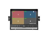Moniteur à écran partagé Quadruple 1080P 9 Pouces, enregistreur intégré for Camion, remorque, Bus, caméra 4 canaux, système de Vision panoramique 360°(Quad Split Monitor)