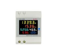 Moniteur AC sur Rail Din 6 en 1, 110V, 220V, 380V, 100a, tension, courant, facteur de puissance, KWH actif, compteur de fréquence d'énergie électrique, D52-2066(Built-in CT,AC 40-300V)