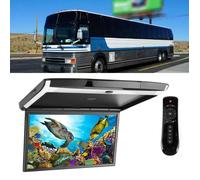 Moniteur aérien de voiture 17.3po Qiilu - IPS TV 1080P - Montage au Plafond - Lecteur SD FM MP5 photo moniteur