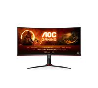 AOC G2 CU34G2/BK LED display 86,4 cm (34") 3440 x 1440 pixels Quad HD Noir, Rouge