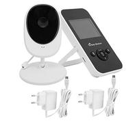 Moniteur bébé 2,4 pouces, 100-240V Moniteur vidéo numérique sans fil pour bébé Surveillance de la température Caméra de sécurité infantile avec 5 musique classique(Prise UE)