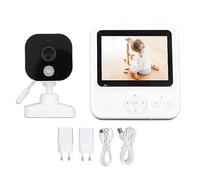 Moniteur bébé 2,8 Pouces avec Caméra, Vision Nocturne, Conversation Bidirectionnelle, Transmission Fil, Surveillance de la Température pour bébé (Prise UE)