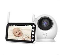 Moniteur bébé ABM100 Vision Nocturne Caméra Bidirectionnelle Wi-Fi Sécurité Intérieure Blanc Blanc G