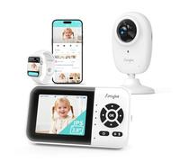 Moniteur bébé Double Mode : Application vidéo 1080p, Diffusion 10h Continue, détection Intelligente d'humanoïdes et de Pleurs, Vision Nocturne, Berceuse intégrée et Conversation bidirectionnelle