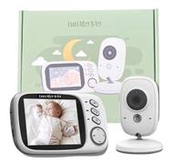 Moniteur bébé sans WiFi - Lullaby Bay LB603 Advance | Moniteur vidéo portable | USB-C | Thermomètre d'ambiance | Vision nocturne | Parler bidirectionnel | Anti-piratage | Longue portée | Facile à