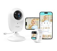 Moniteur Bébé Vidéo Intelligent 1080P WiFi, Détection AI, Surveillance Pleurs, Berceuse, Vision Nuit HD, Audio Double, App, Cloud/SD