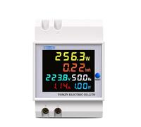 Moniteur ca sur rail din 6 en 1, 110V 220V, 100a, tension, courant, facteur de puissance, KWH actif, compteur de fréquence d'énergie électrique, VOLT AMP