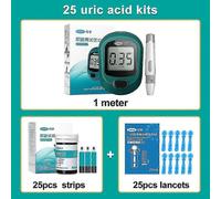 Moniteur d'acide urique Cofoe avec bandelettes de test et aiguilles de lancettes pour la mesure de l'acide urique a domicile et le test de goutte.