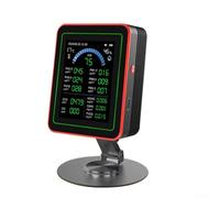 Moniteur d'air multi-paramètres avec dioxyde de carbone, TVOC, température et humidité pour une analyse environnementale complète (noir)