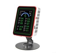 Moniteur d'air multi-paramètres avec dioxyde de carbone, TVOC, température et humidité pour une analyse environnementale complète (blanc)