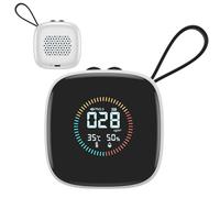 Moniteur d'air PM2.5 - Affichage LED portable - Testeur d'humidité intérieure avec sangle, détecteur d'air - Multi-usage - Testeur d'humidité domestique pour chambre à coucher et espaces de vie