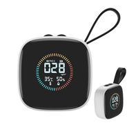 Moniteur d'air PM2.5 - Testeur d'humidité portatif - Écran LED compact - Testeur d'humidité polyvalent, détection de poussière intérieure, analyse avancée de la pollution pour chambre à coucher et