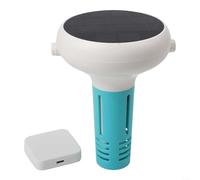 Moniteur d'analyse de la qualité de l'eau à énergie solaire, étanche IP67 sans fil, moniteur de piscine pH ORP avec mesure de la température et de la salinité