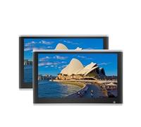 Moniteur D'appuie-tête De Voiture 13,3 Pouces Tablette Tactile 4 + 64 Go Lecteur Films Multimédia Prise en Charge du Casque/Entrée + Sortie HDMI Mise Miroir(464 Silver 11 inch 2)