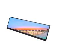 Moniteur de barre 4K de 14 pouces, écran HD IPS 3840x1100, prend en charge la Console de jeu/Raspberry PI/PC, sous-écran publicitaire, affichage Aida 64(WHITE,US Plug)