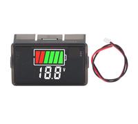 Moniteur de batterie numérique rétro-éclairage LED avec protection contre l'inversion de polarité pour voiture, moto, camping-car, bateau, SUV, matériau PC 47,6 x 28,7 x 19,4 mm (Rétroéclairage blanc)