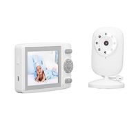 Moniteur de bébé Intelligent, Fonction de Mot de Passe Écran de 3,5 Pouces Vue Nocturne Moniteur Vidéo pour bébé Conversation Bidirectionnelle pour un Usage Domestique (Prise UE)