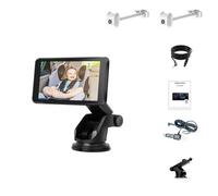 Moniteur de bébé rotatif en temps réel de 7 pouces pour siège arrière de voiture - Support réglable pour moniteur de siège arrière de voiture pour frères et sœurs