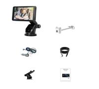 Moniteur de bébé rotatif en temps réel de 7 pouces pour siège arrière de voiture - Support réglable pour moniteur de siège arrière de voiture pour frères et sœurs