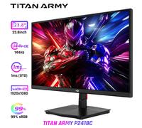 TITAN ARMY P2418C Écran, écran de bureau, écran plat 16:9 IPS FHD, résolution 1920 x 1080, taux de rafraîchissement 144 Hz