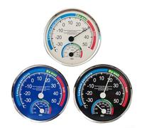 Moniteur de climat analogique mural avec double échelle pour température et humidité dans les pièces fermées (blanc)