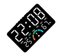 Moniteur de climat intérieur avec grand écran LED Horloge numérique Capteur d'humidité et de température pour un usage domestique Horloge compacte Capteurs d'humidité