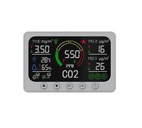 Moniteur de gaz CO2 intelligent Wi-Fi 6 en 1 mesure PM2.5 PM1.0 TVOC CO2 température humidité capteur TVOC moniteur de qualité de l'air,Excellente Sensibilité