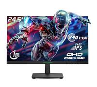 Moniteur de jeu 24,5", 240 Hz, 1440p, QHD 2560 x 1440p, IPS rapide, 1 ms GTG, synchronisation adaptative, 126 % sRVB, HDR10, faible lumière bleue, VESA 100 x 100, HDMI 2.0, DisplayPort 1.4