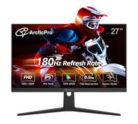 Moniteur de jeu 27 pouces, 180Hz, FHD 1080p, panneau IPS, temps de réponse de 0,5 ms, synchronisation adaptative, moniteur d'ordinateur PC, sans cadre, ultra fin, 100 % sRVB, filtre