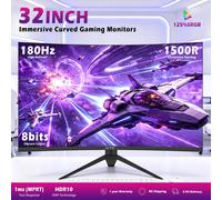 Moniteur de jeu KTC H32S17, 32 pouces 2560x1440 QHD, 180Hz HVA Courbé 1500R, luminosité 300cd/m2, 125% SRGB, temps de réponse 1ms(MPRT) KTC H32S17