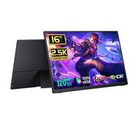 Moniteur de jeu portable 2,5 K 120 Hz 40,6 cm 2560 x 1600 QHD 16:10 400 nits HDR FreeSync Moniteur portable avec boîtier de haut-parleur Écran externe pour console de jeu PC