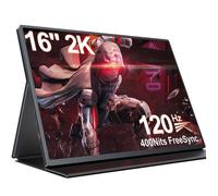 Moniteur de jeu portable UPERFECT 16"" 2K 144HZ QHD avec MINI HDMI, port Type-C, compatible VESA